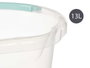 ARTE REGAL Seau en Plastique Transparent 13 L avec Poignée, Assortiment 3 Couleurs