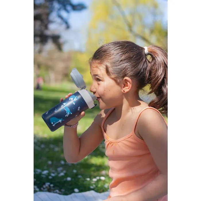 Monbento Gourde Isotherme MB Pop 360 ml avec Bouchon Sport, Bec Verseur et Bouchon Sécurité - Sans BPA, Isotherme 12h - Pour Enfants et Adultes, Modèle Pop Wolf