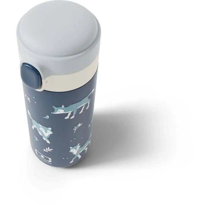 Monbento Gourde Isotherme MB Pop 360 ml avec Bouchon Sport, Bec Verseur et Bouchon Sécurité - Sans BPA, Isotherme 12h - Pour Enfants et Adultes, Modèle Pop Wolf