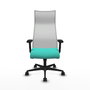 Piqueras y Crespo Chaise de Bureau Albacete Turquoise et Blanc