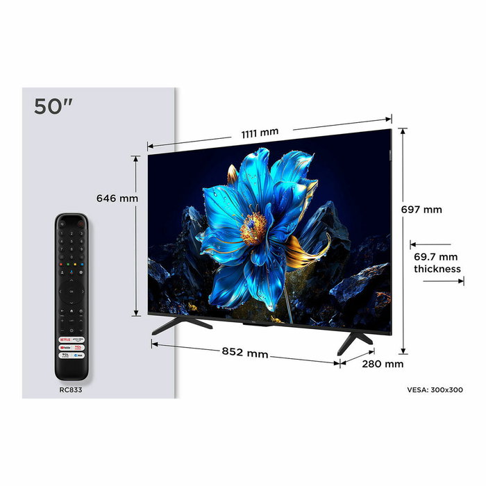 TV intelligente TCL 50P7K 50" 4K Ultra HD HDR QLED TV intelligente TCL 50P7K 50" 4K Ultra HD HDR QLED