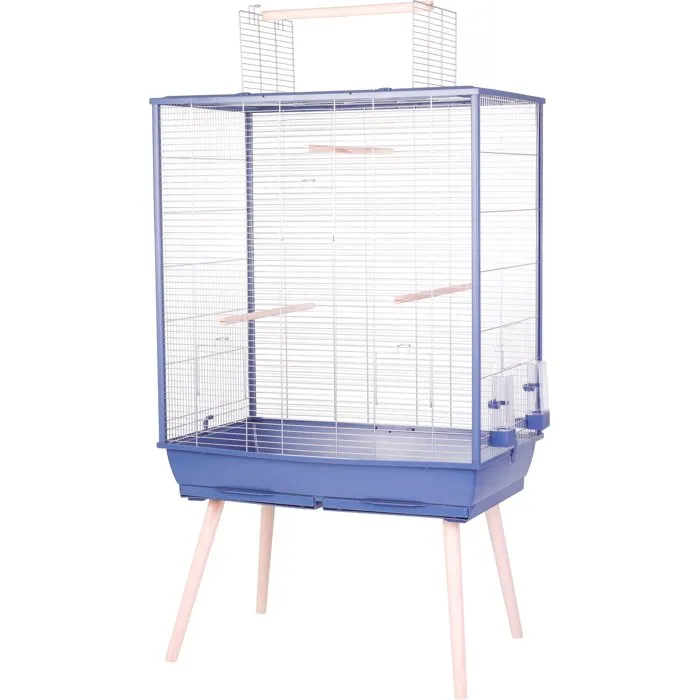 ZOLUX Cage surélevée NéoLife pour oiseaux - Perruche, Calopsitte, Canari - 81 x 48 x 152 cm, Bleu, 4 perchoirs, mangeoires ZOLUX Cage surélevée NéoLife pour oiseaux - Perruche, Calopsitte, Canari - 81 x 48 x 152 cm, Bleu, 4 perchoirs, mangeoires