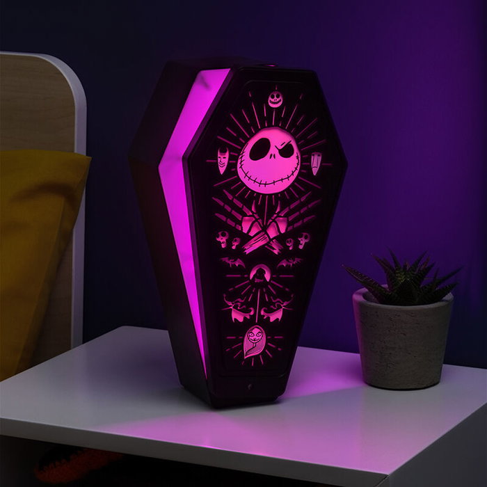 Paladone Lampe 3D L'Étrange Noël de Monsieur Jack Cercueil avec USB-C et 2 modes lumière