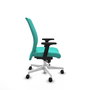 Piqueras Y Crespo Chaise Albacete Confidente Turquoise avec Mécanisme Synchro et Accoudoirs 2D