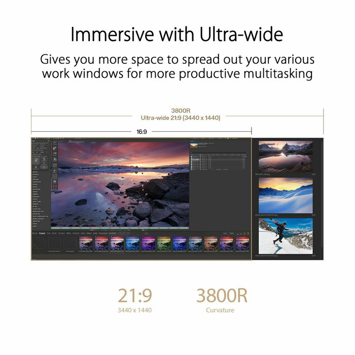 Écran Asus 90LM04A0-B02370 UltraWide Quad HD 34" Écran Asus 90LM04A0-B02370 UltraWide Quad HD 34"