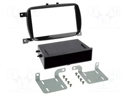 ACV Cadre de radio 2 DIN noir brillant pour Fiat 500