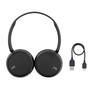 JVC HA-S36W-BK Casque Sans Fil Bluetooth 5.2 Noir - Jusqu'à 35h d'autonomie