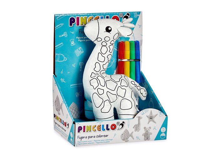Pincello Peluche Jirafa à Colorier avec Feutre 23 cm (Set de 8) Pincello Peluche Jirafa à Colorier avec Feutre 23 cm (Set de 8)