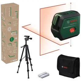 Bosch UniversalLevel 2 Laser Lignes Rouge - Outil de Précision avec 3 Modes, Trépied, Housse et Piles Incluses