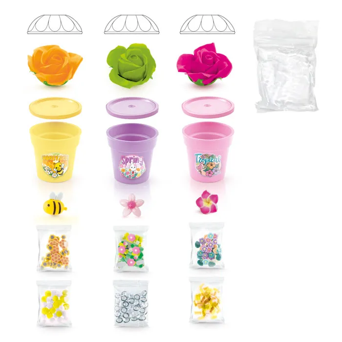 Canal Toys SSC 418 So Slime Flower - 3 Pots de Slime Parfumée avec Décorations et Charms - Jouet Créatif dès 6 Ans
