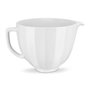 Kitchenaid 5KSM2CB5PWS Bol en céramique blanche avec poignée, motif exclusif, léger, micro-ondes, four et congélateur