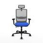 Piqueras Y Crespo Haches Chaise de bureau Sincro/Traslack Bleu et Gris