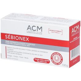 Laboratoire ACM - Sebionex Pain Nettoyant Purifiant pour le Visage, Nettoie et Purifie la Peau, 100 g