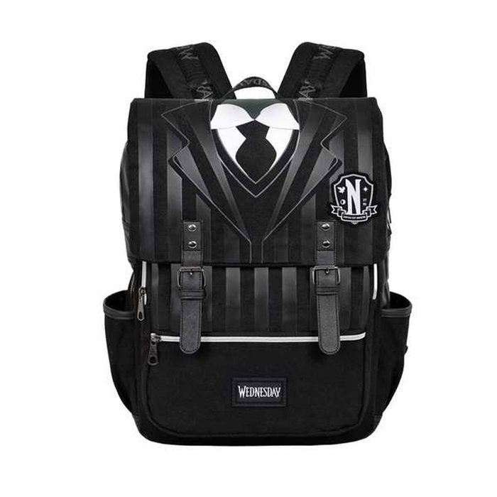 Karactermania Mochila Oxford Miércoles Uniform Noir