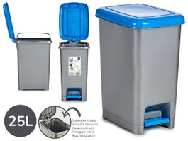 Arte Regal Papelera Plastico Azul 25L Recylcle Avec Pedal 26 x 47 x 36 cm (Set de 8)
