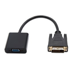Nanocable Adaptateur Convertisseur DVI 24+1 vers VGA, 10 cm, Noir