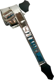 GETM Sangle pour Guitare/Basse - Mirror Reflective Silver
