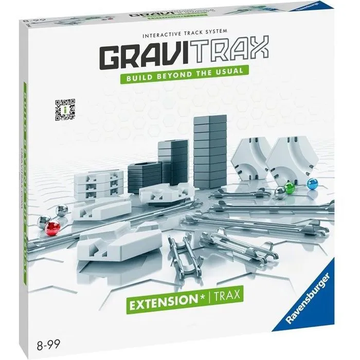 Ravensburger GraviTrax 224142 Set d'Extension Trax/Rails de 44 Éléments pour Circuits de Billes - À Partir de 8 Ans