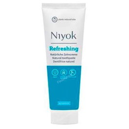NIYOK Dentifrice Rafraîchissant 75 ml - Pâte Dentaire avec Huile de Sauge, sans Fluor, Végétalienne pour Dents et Gencives Sensibles - Certifiée Cosmétique Naturel