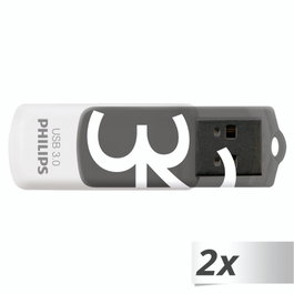 Philips Vivid Edition Shadow Grey USB 3.0 Pack de 2 - 32GB