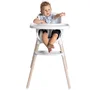 Chicco Chaise haute bébé Zest Plus - Légère, Compacte, Bois Gris