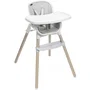 Chicco Chaise haute bébé Zest Plus - Légère, Compacte, Bois Gris