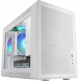 Mars Gaming MC-XPS Boîtier PC Mini Tower Blanche avec Panneau en Verre Trempé et MESH USB 3.2