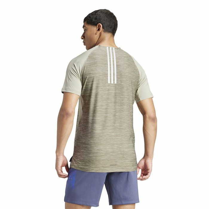 T-shirt à manches courtes homme Adidas Gym+ 3 Bandas Marron