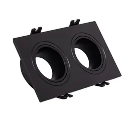Downlight Rectangulaire Noir en Policarbonato pour 2xGU10
