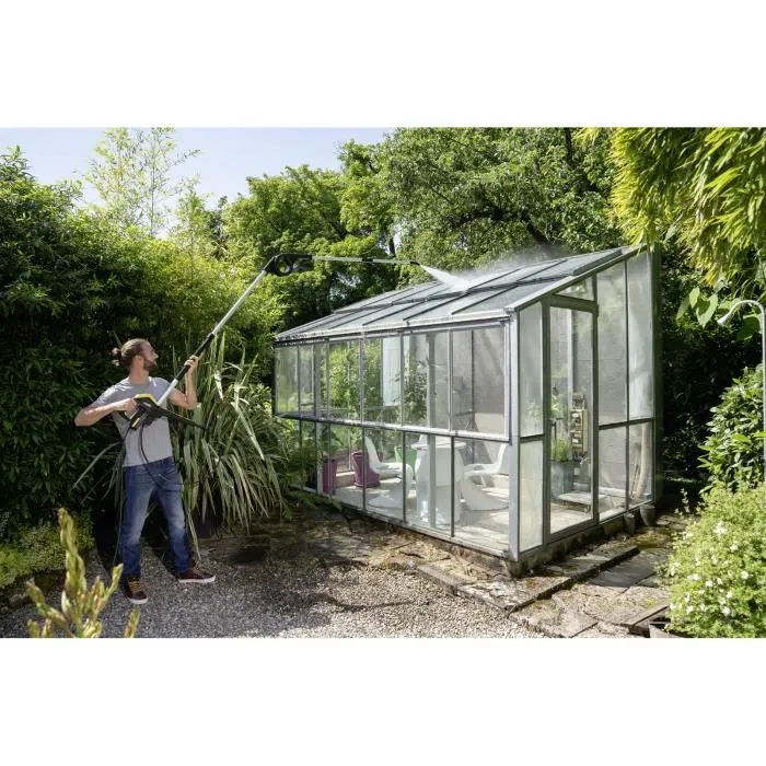 Karcher TLA 4 - Lance télescopique haute pression, longueur 4 mètres, pour nettoyage volets, toits et zones difficiles d'accès