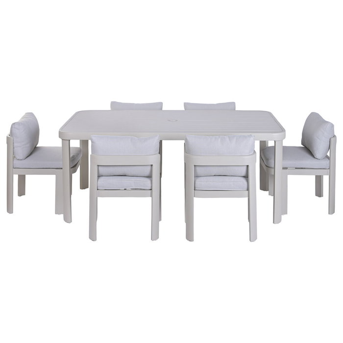 Home ESPRIT Table de Salle à Manger Crème Aluminium 182 X 105 X 77 CM
