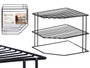 Kinvara Étagère d'Angle 2 étagères Noir Métal 22x19x22cm (Set de 12)