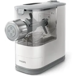 Philips HR2345/19 Machine à Pâtes Fraîches Automatique - Série 5000 - 150W - 4 Disques (Spaghetti, Penne, Fettuccine, Lasagne) - Blanc
