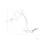 Lampe de bureau Secunderabad avec pince en acier