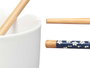 Kinvara Bowl en grès blanc avec baguettes en bambou asiatique 24 x 10.7 x 13.3 cm (Set de 12)