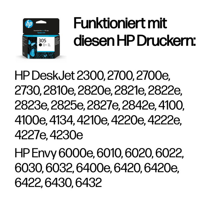 HP Ink 305 3YM61AE Noir Standard HP Ink 305 3YM61AE Noir Standard