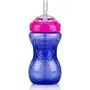 Nuby Lot de 3 Tasses Anti-Fuite avec Paille Flexible Soft Flex, Valve TOUCH-FLO - Gobelet 300 ml - Modèle pour Enfant