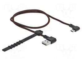 DELOCK Câble USB 2.0 0,5m Noir et Rouge