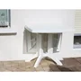 Grill Me Table de Jardin Pliante Vega Résine Blanc 118 x 77 cm