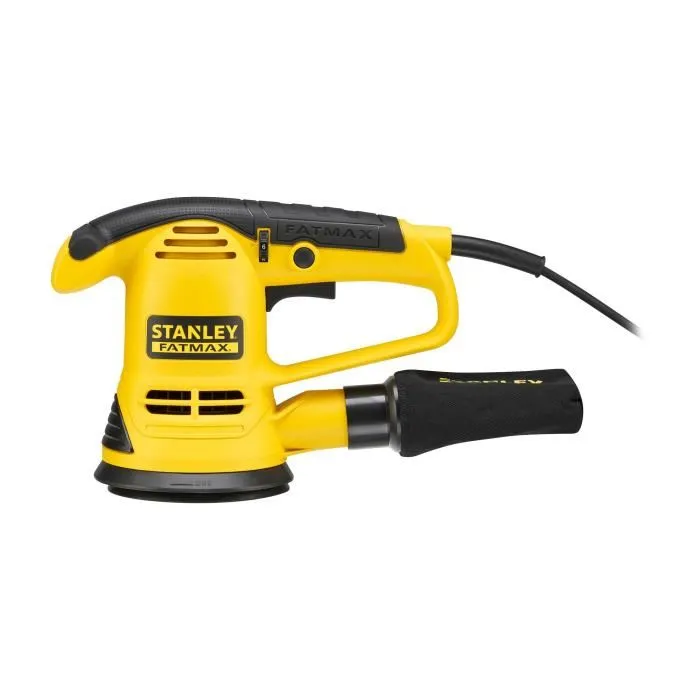 Stanley Fatmax Ponceuse Excentrique Filaire 480W - FME440K-QS - Plateau 125 mm - Vitesse Variable 4000 à 12000 orbites/min Stanley Fatmax Ponceuse Excentrique Filaire 480W - FME440K-QS - Plateau 125 mm - Vitesse Variable 4000 à 12000 orbites/min