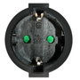 Silver Prolongateur Électrique 3 m Noir, 3 500 W, 16 A, 250 V, Câble H05VV-F, Caoutchouc et Cuivre