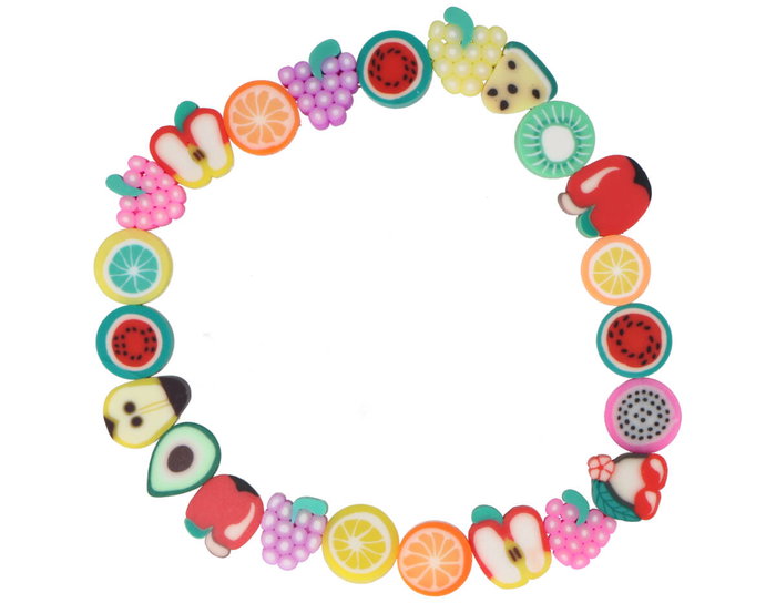 Innspiro Perles en pâte polymère forme de fruits, 50 pièces de 10mm