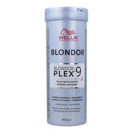 Wella Blondor Plex 9 Poudre Décolorante Professionnelle 400 g - Jusqu'à 9 Niveaux d'Éclaircissement, Réduction de 97% des Cassures