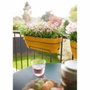 Elho Vibia Campana Jardinière de balcon ovale Jaune Miel