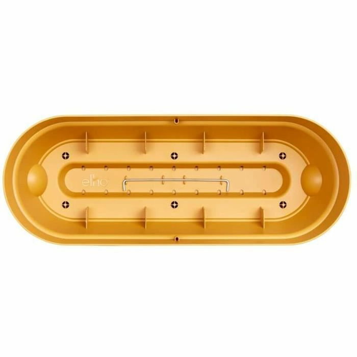 Elho Vibia Campana Jardinière de balcon ovale Jaune Miel Elho Vibia Campana Jardinière de balcon ovale Jaune Miel