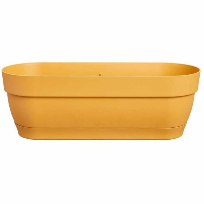 Elho Vibia Campana Jardinière de balcon ovale Jaune Miel Elho Vibia Campana Jardinière de balcon ovale Jaune Miel