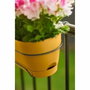Elho Vibia Campana Jardinière de balcon ovale Jaune Miel