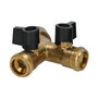 SATURNIA Adaptateur de tuyau en laiton 2 sorties mâle 3/4 po et entrée femelle 3/4 po
