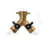 SATURNIA Adaptateur de tuyau en laiton 2 sorties mâle 3/4 po et entrée femelle 3/4 po
