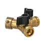 SATURNIA Adaptateur de tuyau en laiton 2 sorties mâle 3/4 po et entrée femelle 3/4 po